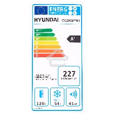 Холодильник Hyundai CC2056FWT белый двухкамерный 129/64л морозилка снизу