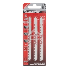 Полотна для электролобзика Matrix по дереву, 3 шт., 90 х 4мм, HCS, EU- хвостовик