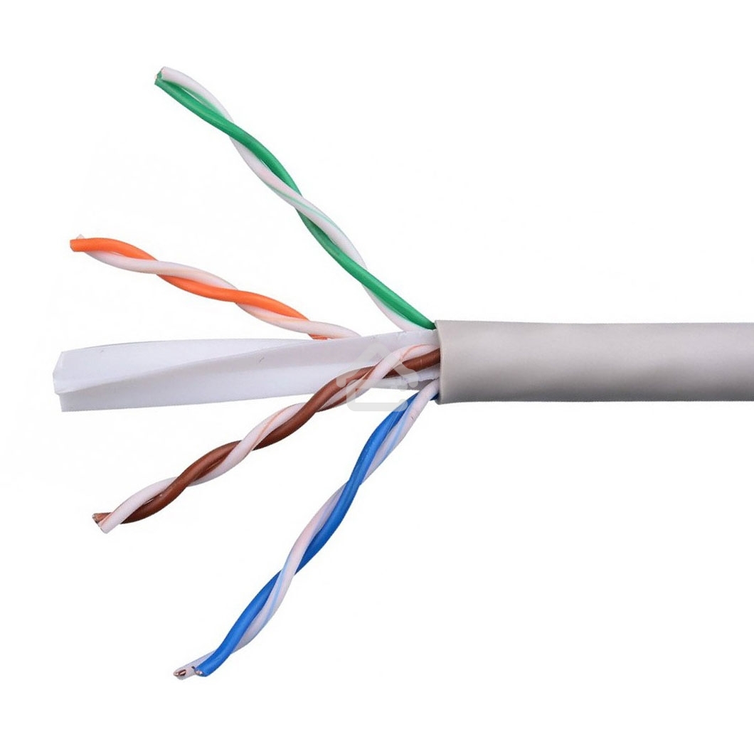 Кабель Cablexpert UPC-6055-4-CU, UTP indoor 4x2x0.55, медный, кат.6, однож., 305м, coil, серый