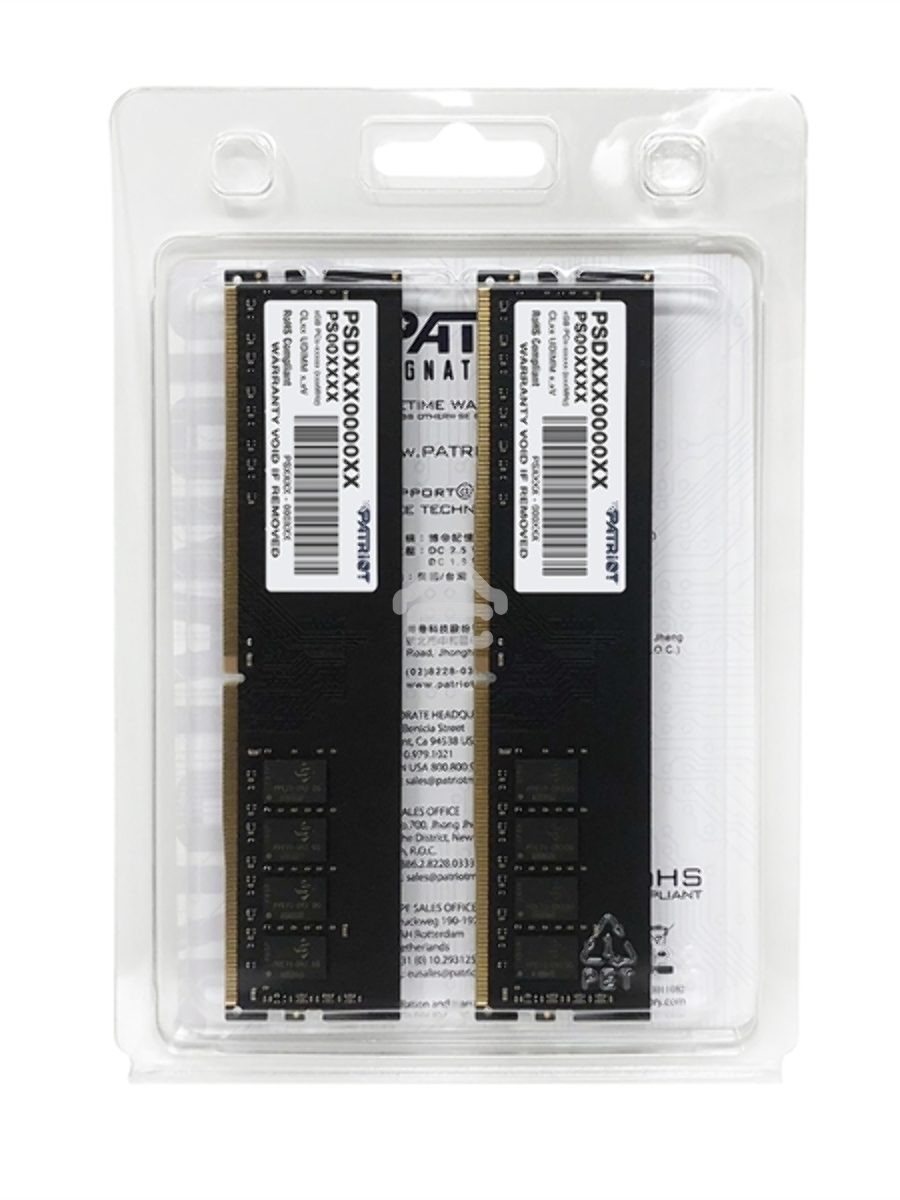Оперативная память Patriot Signature, DDR4, 32GB (2x16 GB), 3200 MHz, CL22, DIMM