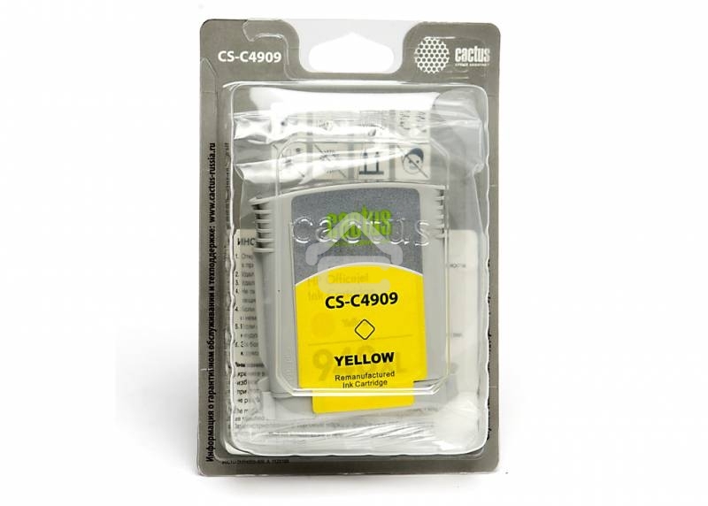 Картридж струйный Cactus CS-C4909 №940 желтый (30 мл) для HP OfficeJet PRO 8000/8500
