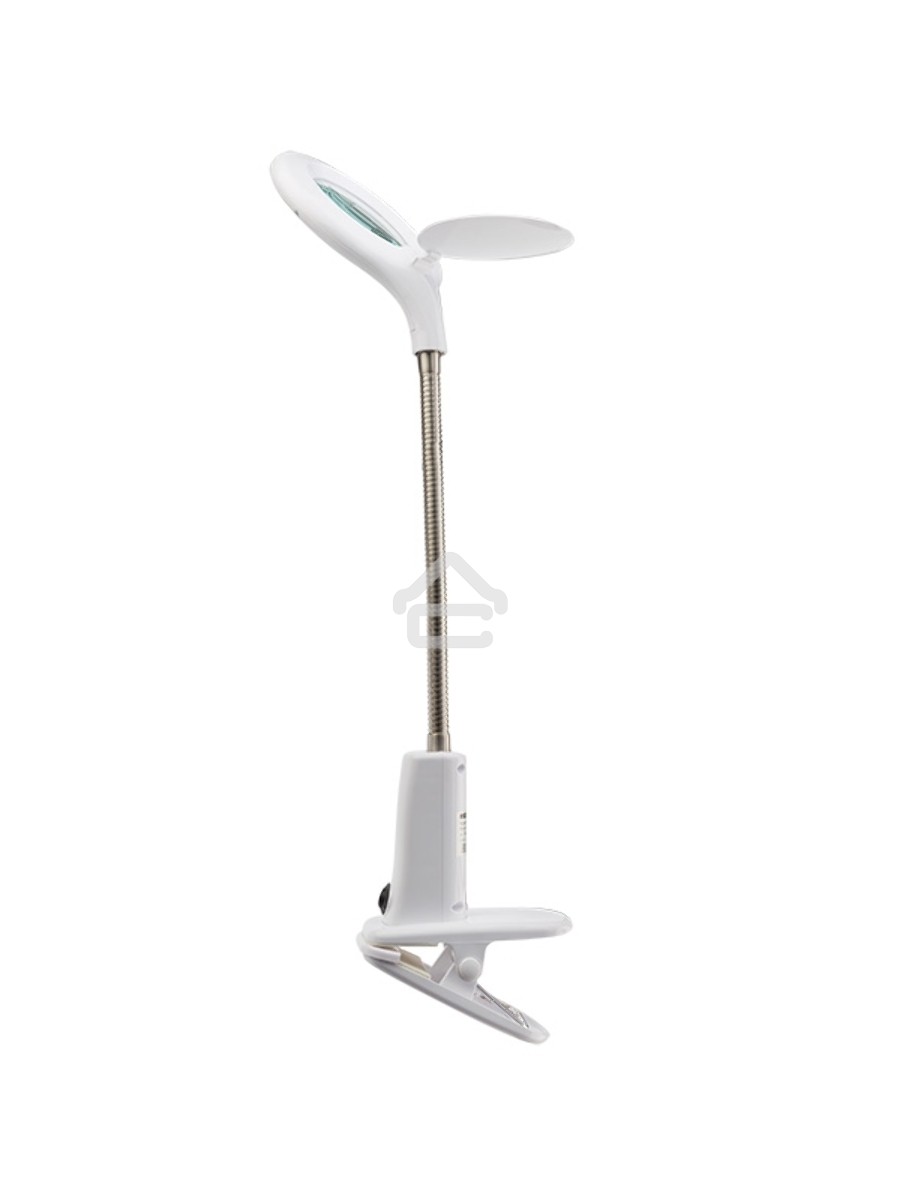 Лупа настольная 3D+12D Rexant с подсветкой 60 LED, прищепка, белая