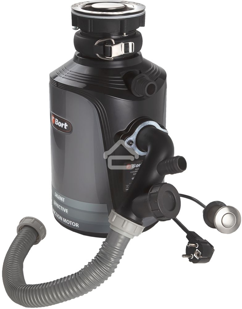 Измельчитель пищевых отходов Bort Alligator Plus, 750 Вт., объем 1 450 мл., пневмовыключатель