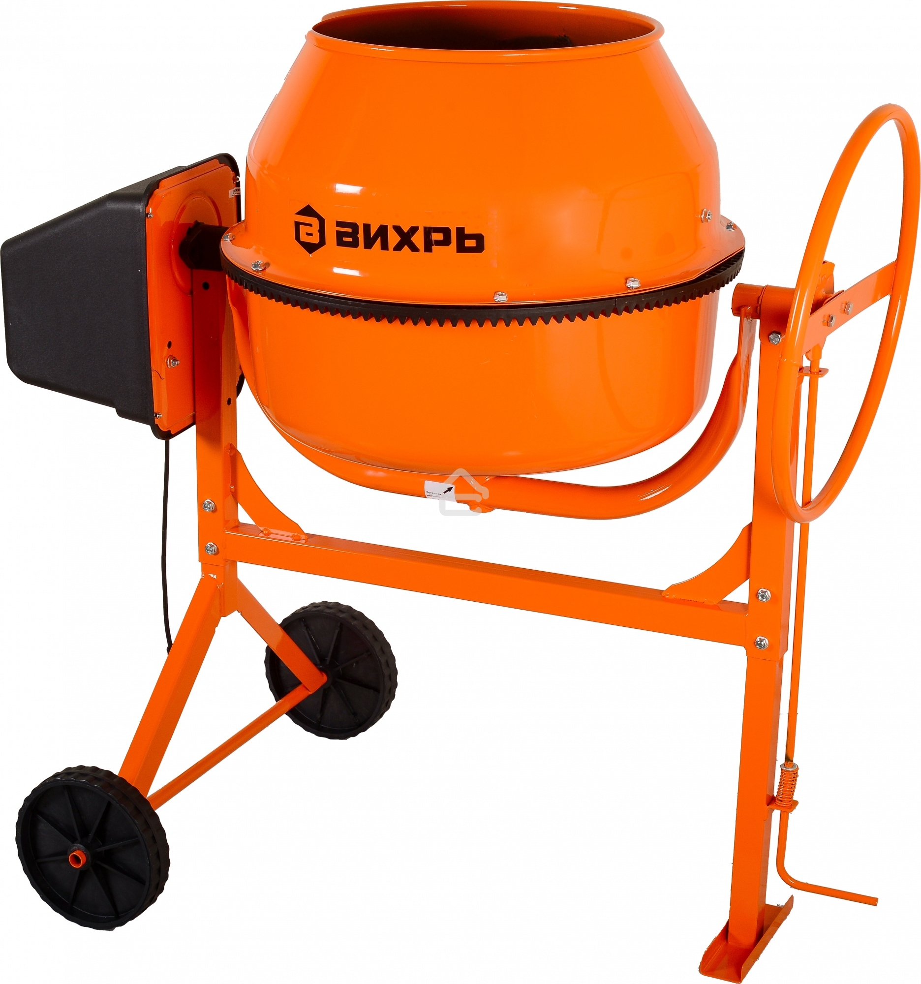 Бетономешалка Вихрь БМ-130П (74/1/16) 550 Вт, 130 л, полиамидный венец, 32 об/мин