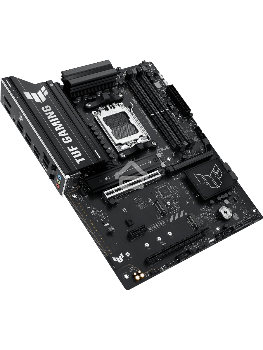 Материнская плата ASUS TUF Gaming B850-E WiFi, AM5, AMD B850, 4xDDR5, 4xSATA, 3xM.2, 1xPCIe 5.0 x16, 1xPCIe 4.0 x16, 1xPCIe x1, 1xDP, 1xHDMI, 2xUSB-C (1x10Gbps, 1x20Gbps), 3xUSB-A 5Gbps, 3xUSB-A 2.0, 1x2.5Gb LAN, Wi-Fi 6E, Bluetooth 5.3, 3x3.5 мм, 7.1, AT