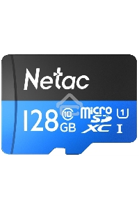 Флеш карта MicroSDXC 128GB Netac Class 10 UHS-I U1 P500 Standart + адаптер [NT02P500STN-128G-R]