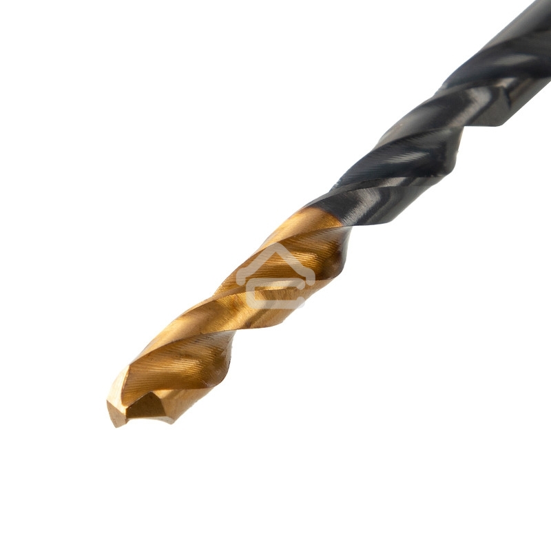Сверло по металлу, 4,5 мм, HSS-Tin, Golden Tip, 10 шт. Denzel