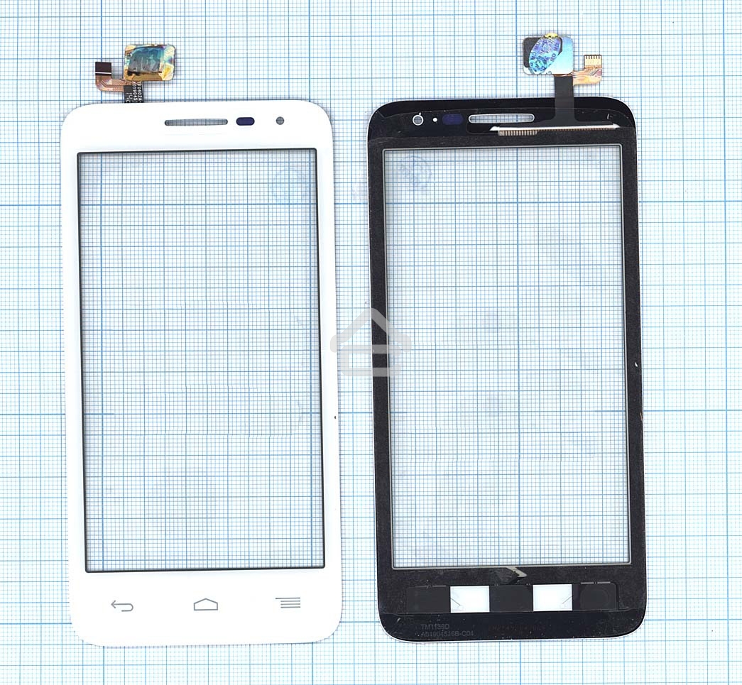 Сенсорное стекло (тачскрин) для Alcatel POP D5 5038D, белое
