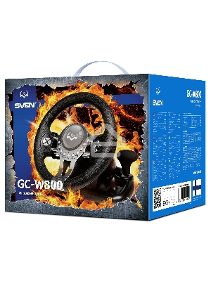 Руль SVEN GC-W800 (педали, вибро, скоба, D-pad, 12 кл, PC/PS3/PS4/XBOXONE/Xinput)