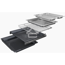 Встраиваемый духовой шкаф Bosch CSG958DB1 Accent Line шкаф-пароварка, черный, 14 режимов + комбинированные режимы, функция приготовление на пару 100%, 4-слойное остекление, 3 цветных текстовых TFT-дисплея 2,5