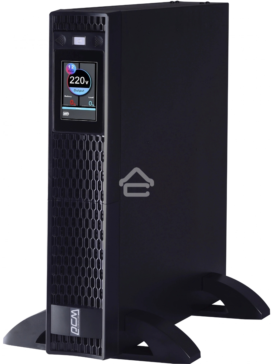 Источник бесперебойного питания Powercom Next, On-Line, 2000VA/2000W, Rack/Tower, 8*IEC320-C13 + 2*C19, LCD, Serial+USB, SmartSlot, подкл. доп. Батарей (2027228)