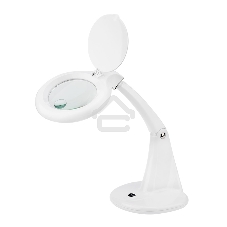 Лупа настольная 3D+12D Rexant с подсветкой 60 LED, белая