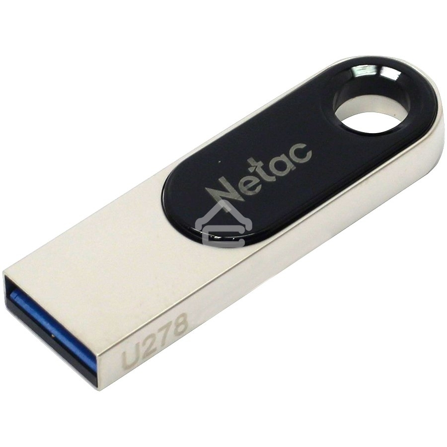 Флешка USB Netac U278 (NT03U278N-032G-30PN), 32Gb, USB 3.0, R/W 90/45,серебристый/черный