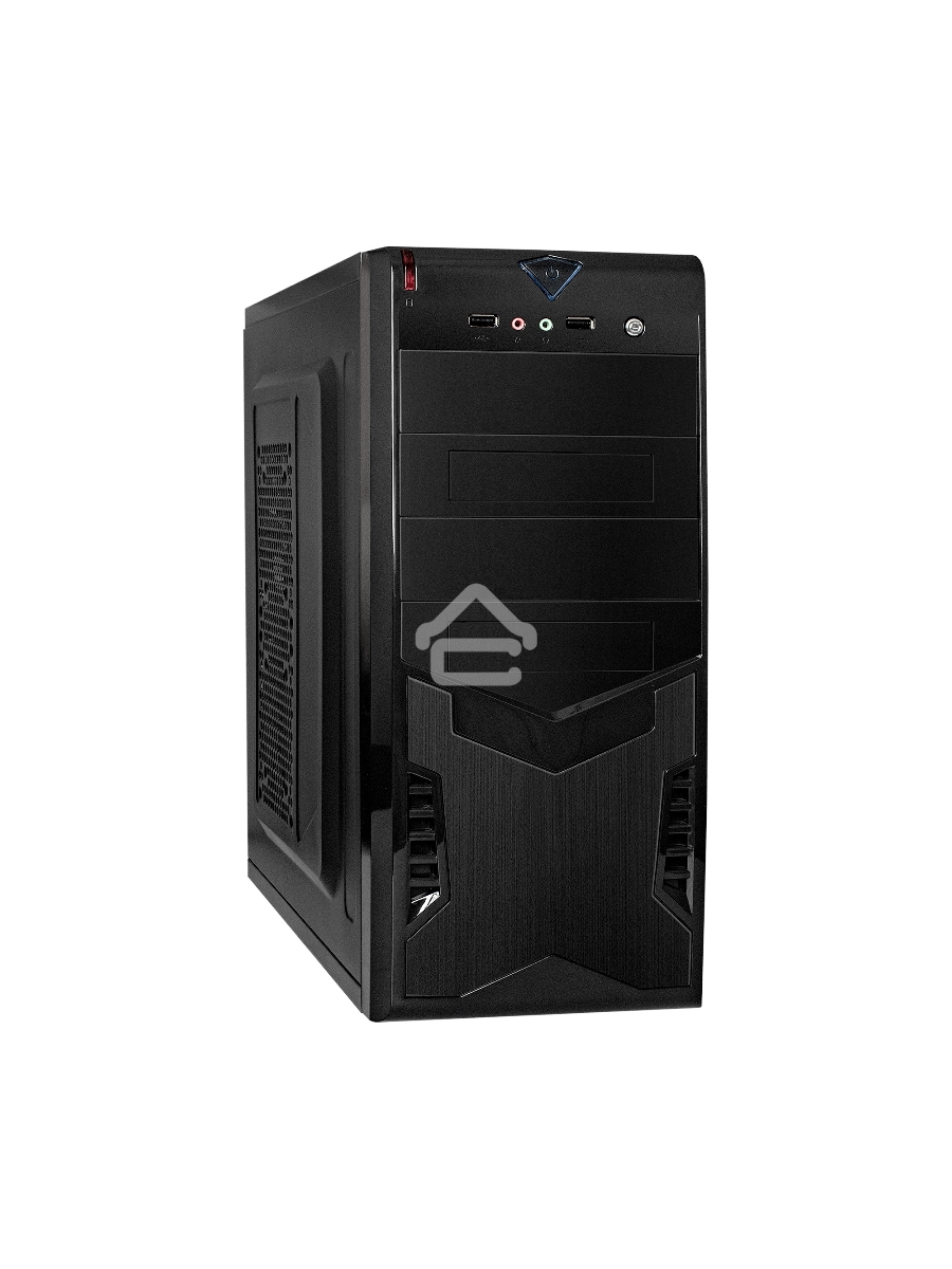 Компьютерный корпус Miditower Exegate CP-604 Black, ATX, <без БП>, 2*USB, Audio
