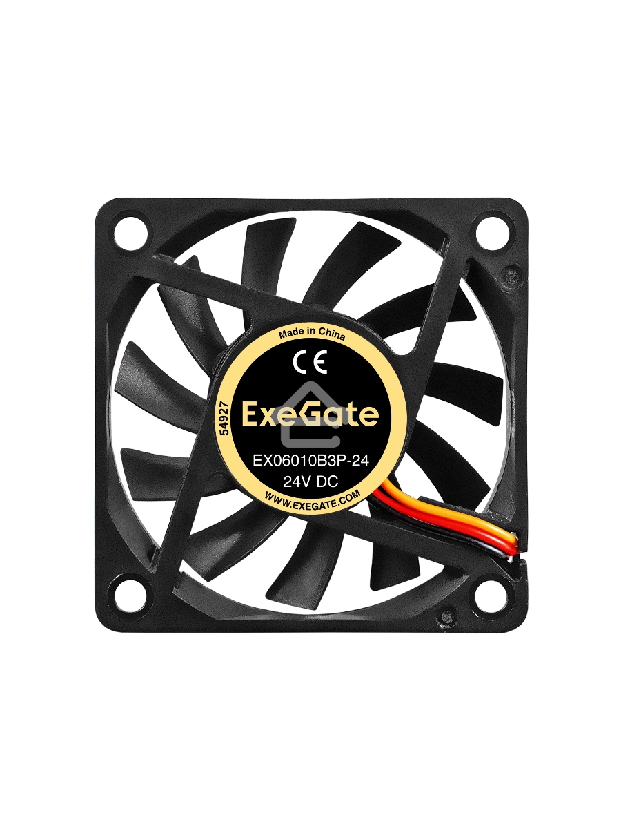 Вентилятор для корпуса ExeGate EX06010B3P-24 черный, 60 мм, 3200 об/мин, 24.1 дБ, 3 pin