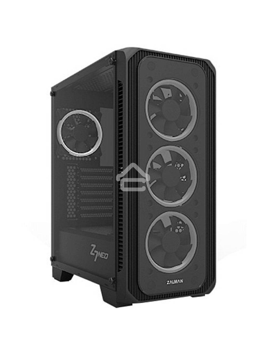 Компьютерный корпус ZALMAN Z7 NEO, без БП, большое боковое окно, черный, ATX