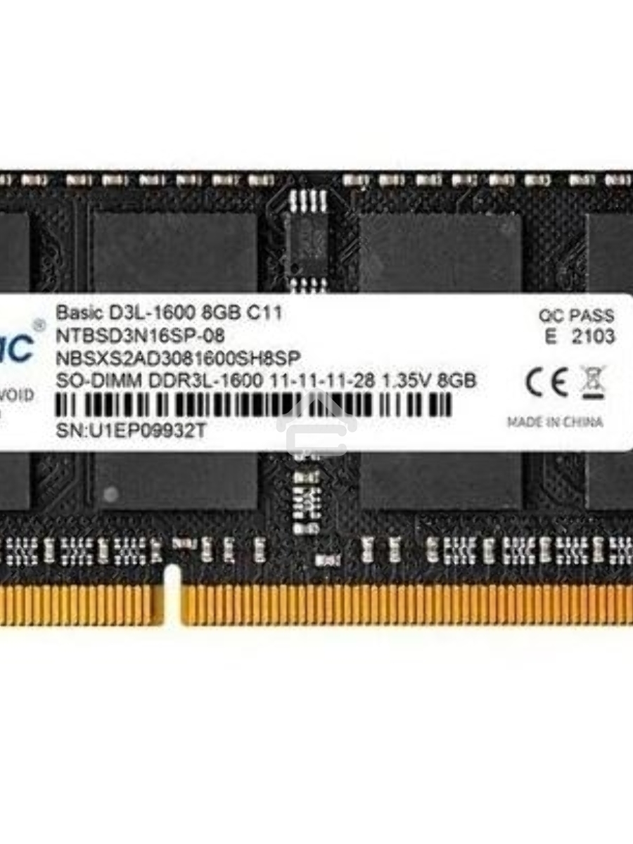 Оперативная память NETAC Basic, DDR3L, 8GB (1x8GB), 1600MHz, CL11, SO-DIMM