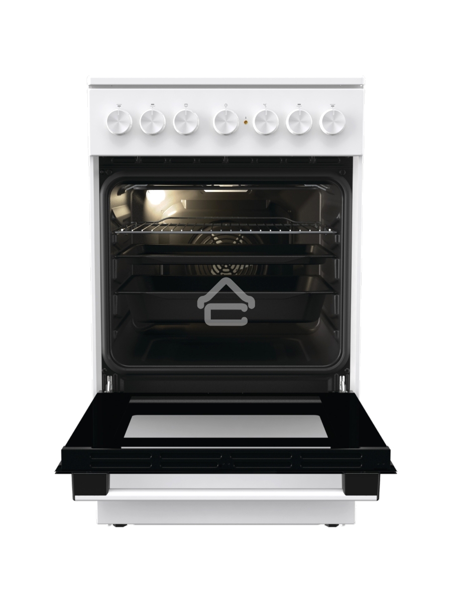 Плита электрическая Gorenje GEC5B41WG белый, конфорок 4 электрических, духовка 62 л, 50 см x 85 см x 59.4 см