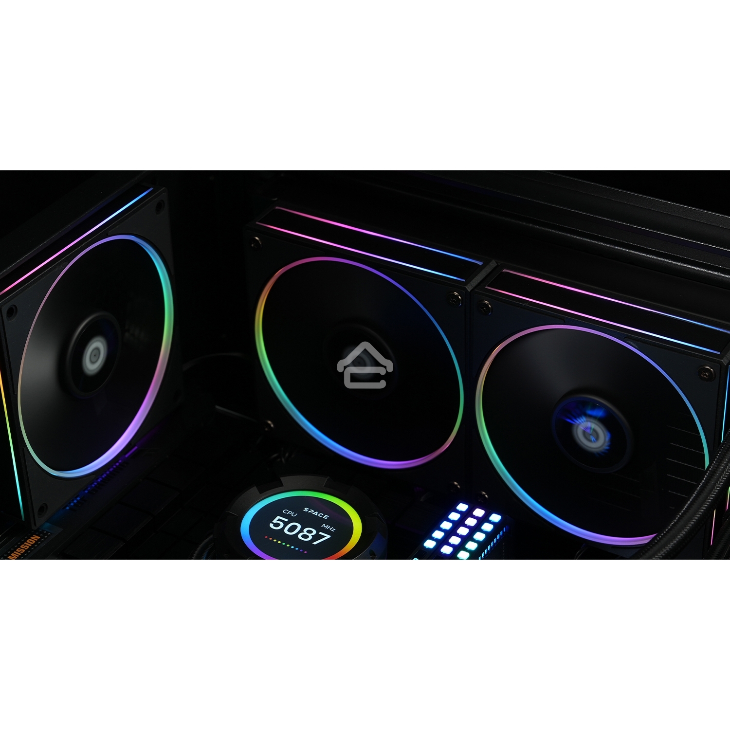 Вентилятор для корпуса ID-Cooling AF-127-ARGb-K черный, 120 мм, 2000 об/мин, 29.9 дБ, 4 pin