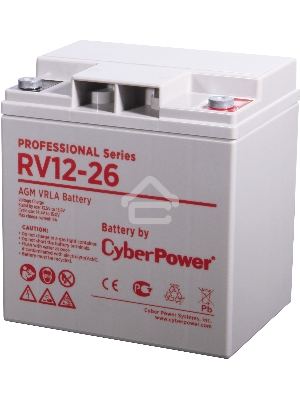 Аккумуляторная батарея PS CyberPower RV 12-26 / 12 В 26 Ач Battery CyberPower Professional series RV 12-26 / 12V 26 Ah