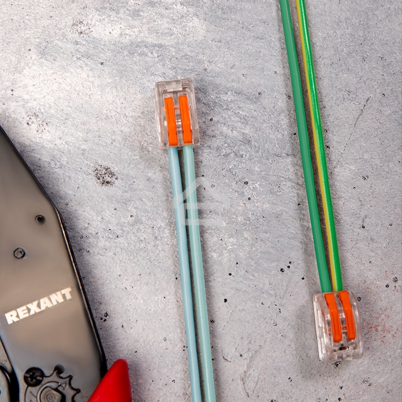 Соединительная клемма многоразовая, 2-х проводная, прозрачная (0,08-4 мм²), (10шт.) Rexant