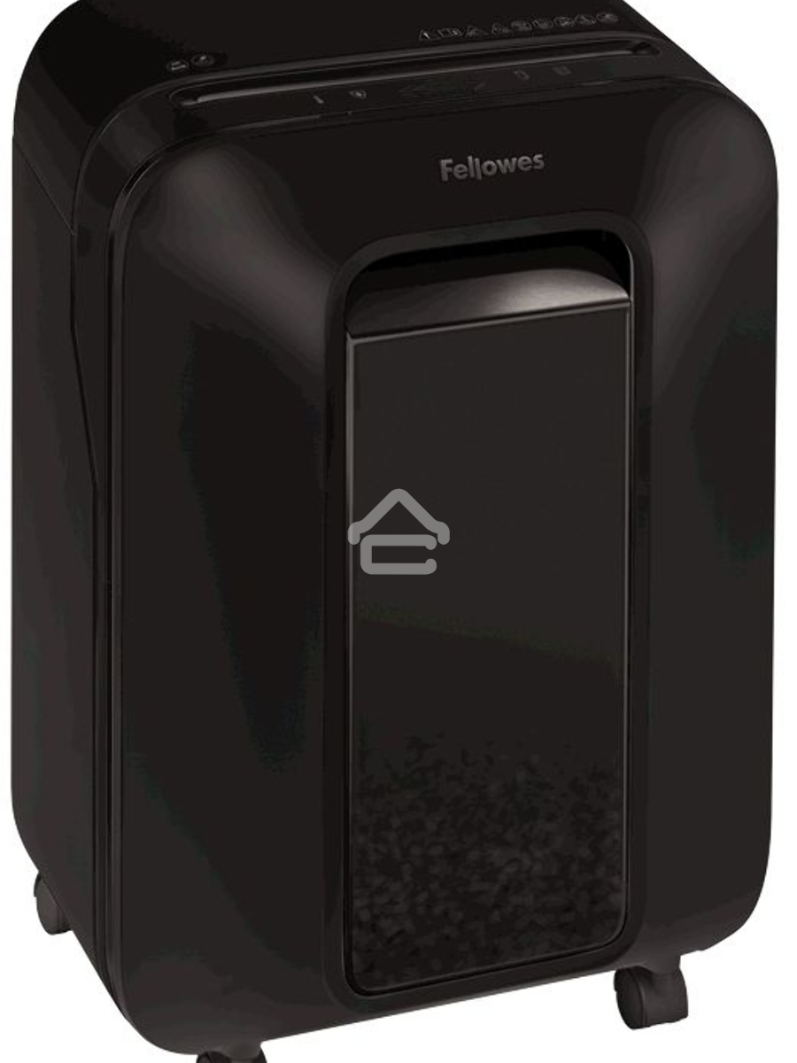 Шредер Fellowes PowerShred LX200 черный (секр.P-4)/перекрестный/12лист./22лтр./скрепки/скобы/пл.карты