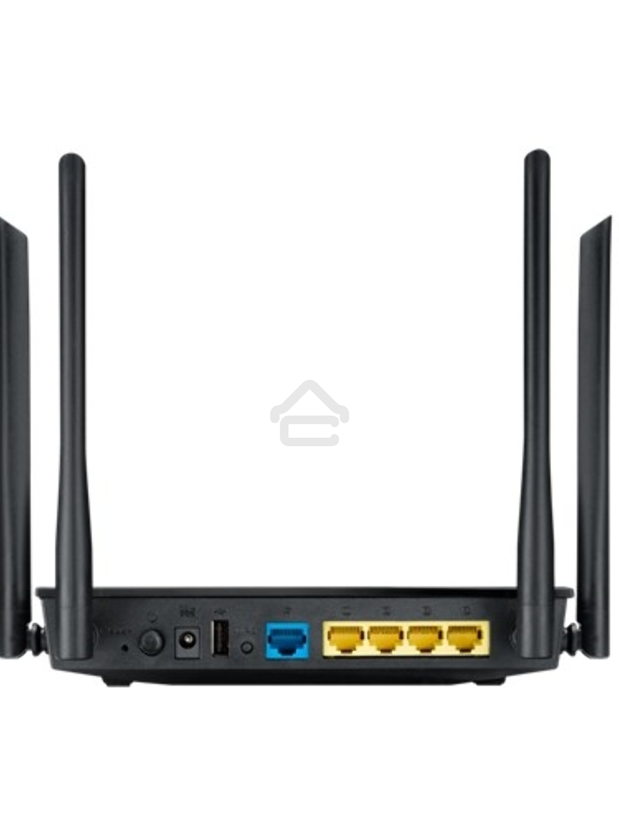 Маршрутизатор беспроводной Asus RT-AC1200 10/100BASE-TX черный (Dual Band)