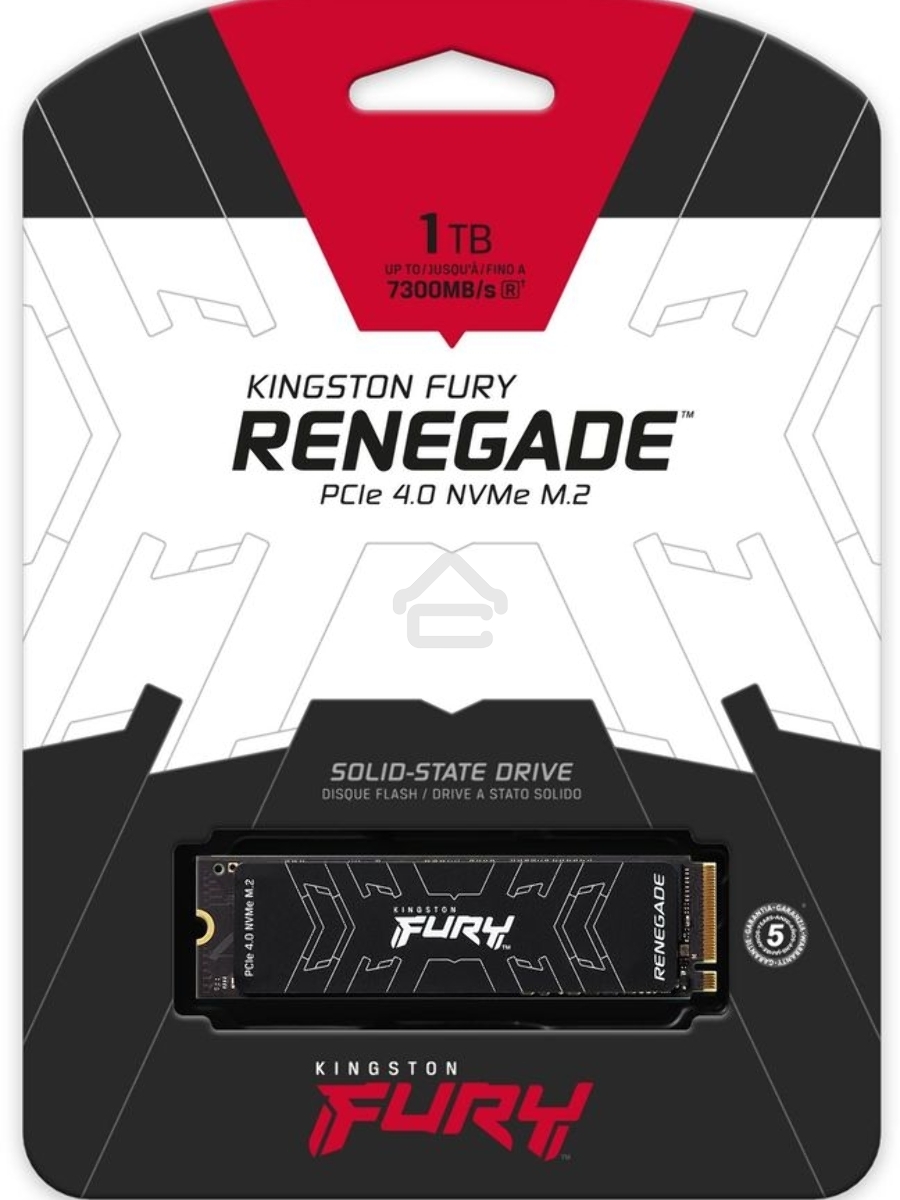 Накопитель SSD Kingston Fury Renegade, 1Tb, PCIe 4.0 x4, M.2 2280, NVMe, R/W 7300/6000, с радиатором