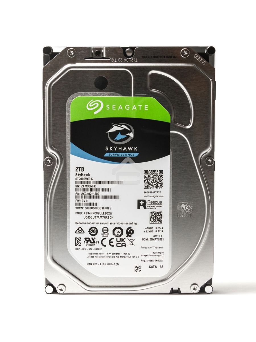 Жесткий диск  Seagate 2TB ST2000VX017 SATA-III Surveillance Skyhawk (5400rpm) 256Mb 3.5