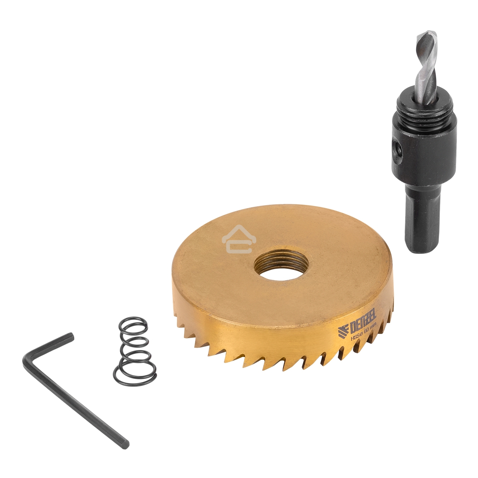 Коронка по металлу Denzel HSS, 60 мм, нитридтитановое покрытие