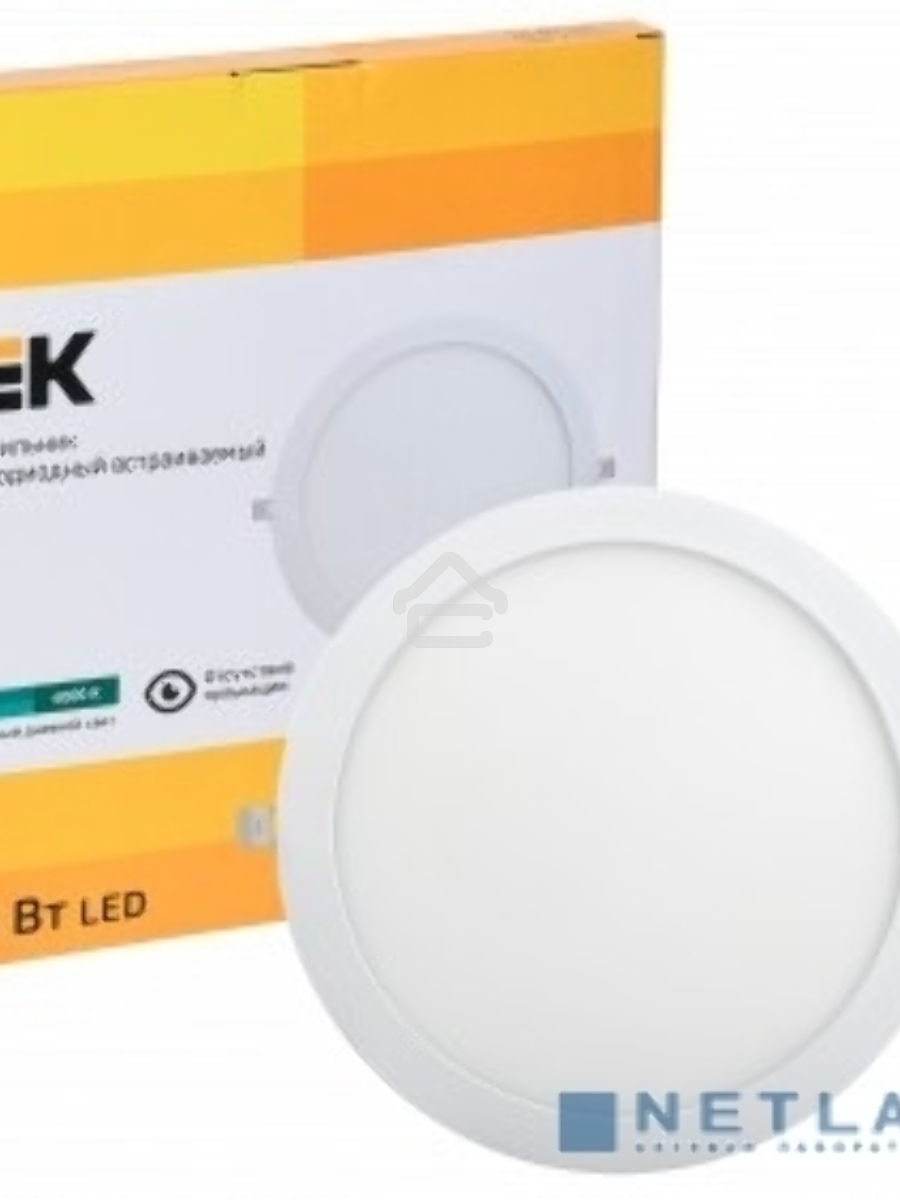 Светильник Iek LDVO0-1609-1-24-4000-K01 ДВО 1609 белый круг LED 24Вт 4000 IP20 {алюм. корпус, диам 295 мм}