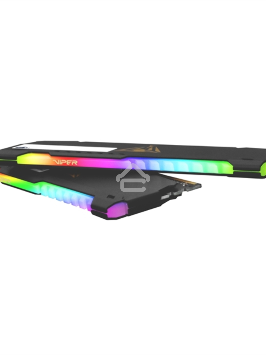 Оперативная память Patriot Viper Steel, DDR4, 64GB (2x32GB), 3200MHz, CL18, DIMM, с радиатором, RGB, черный