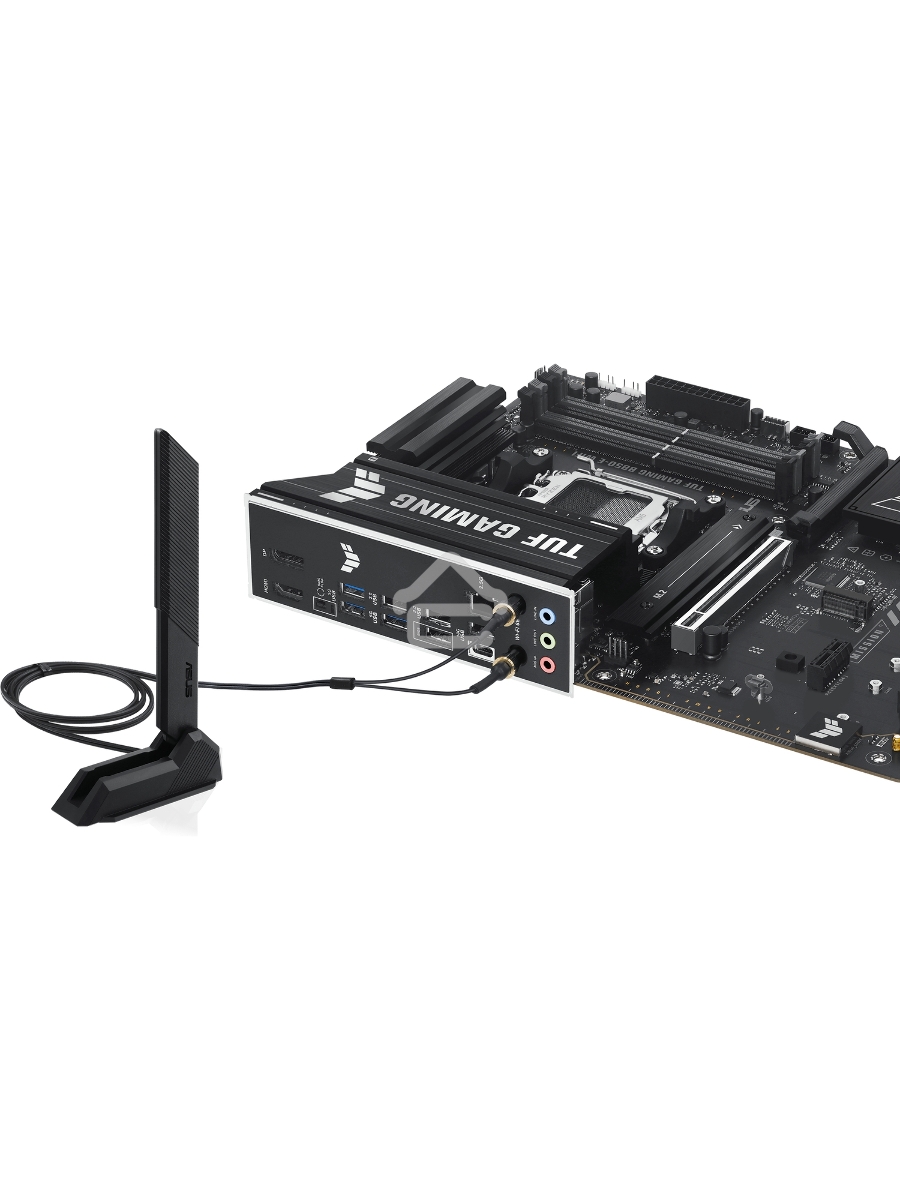 Материнская плата ASUS TUF Gaming B850-E WiFi, AM5, AMD B850, 4xDDR5, 4xSATA, 3xM.2, 1xPCIe 5.0 x16, 1xPCIe 4.0 x16, 1xPCIe x1, 1xDP, 1xHDMI, 2xUSB-C (1x10Gbps, 1x20Gbps), 3xUSB-A 5Gbps, 3xUSB-A 2.0, 1x2.5Gb LAN, Wi-Fi 6E, Bluetooth 5.3, 3x3.5 мм, 7.1, AT