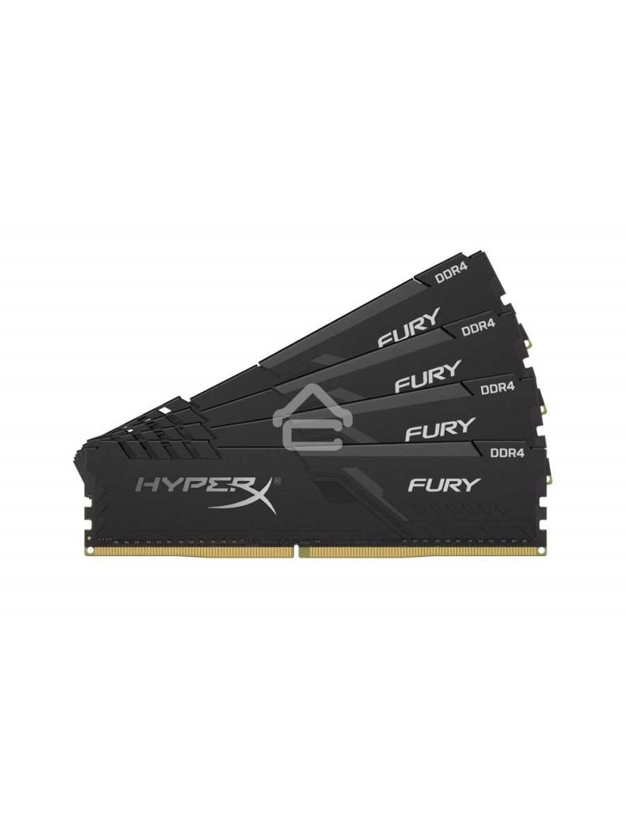 Оперативная память Kingston HyperX Fury, DDR4, 16GB (4x4GB), 3200MHz, CL16, DIMM, с радиатором