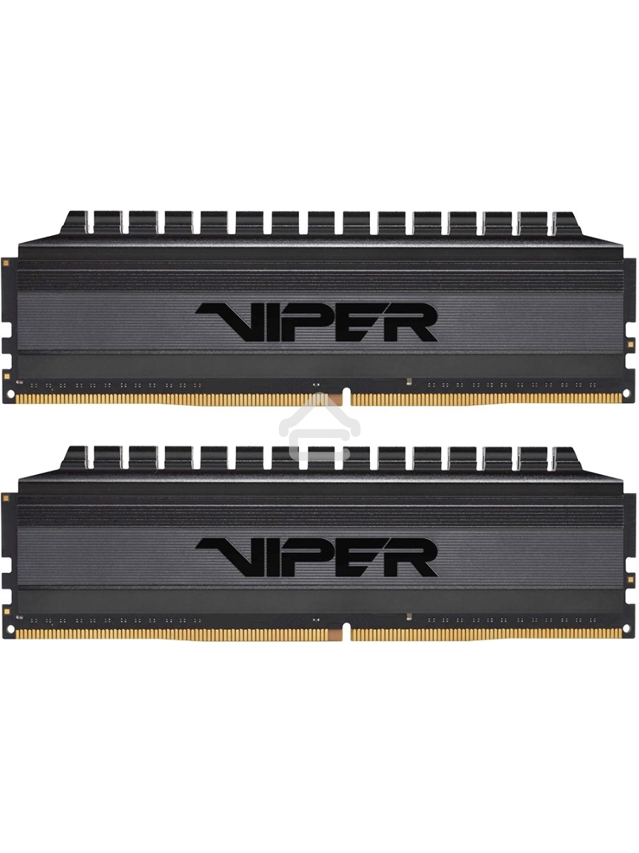 Оперативная память Patriot Viper 4 Blackout, DDR4, 8GB (2x4 GB), 3000 MHz, CL16, DIMM, радиатор, черный