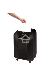 Шредер Fellowes PowerShred LX200 черный (секр.P-4)/перекрестный/12лист./22лтр./скрепки/скобы/пл.карты