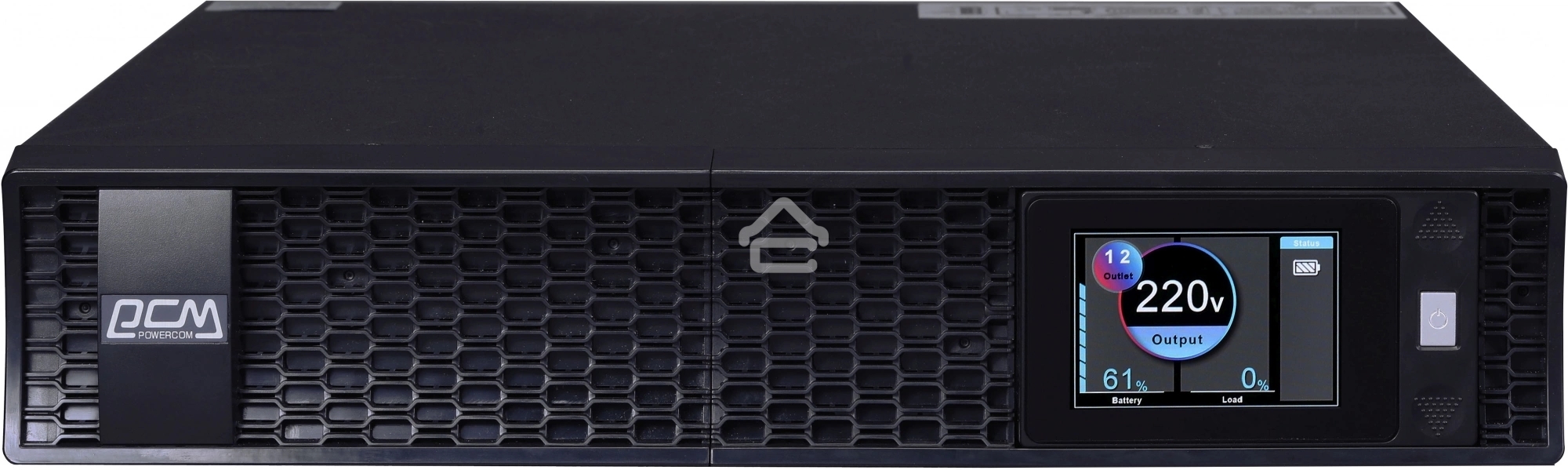 Источник бесперебойного питания Powercom Next, On-Line, 3000VA/3000W, Rack/Tower, 8*IEC320-C13 + 2*C19, LCD, Serial+USB, SmartSlot, подкл. доп. Батарей (2027233)