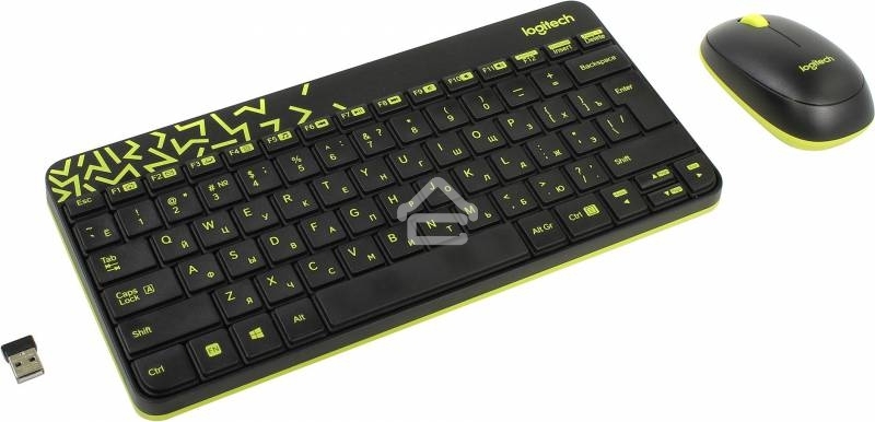 Клавиатура + мышь Logitech Wireless Desktop MK240 Nano Black Retail Combo