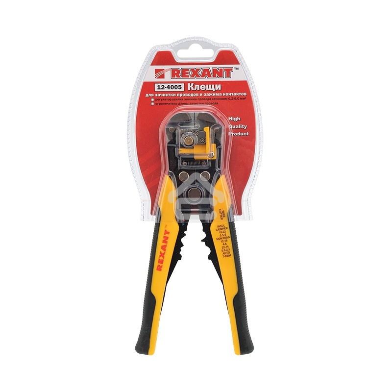 Инструмент для зачистки кабеля и обжима наконечников Rexant ht-766