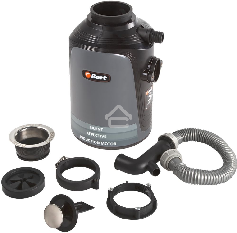 Измельчитель пищевых отходов Bort Alligator Plus, 750 Вт., объем 1 450 мл., пневмовыключатель