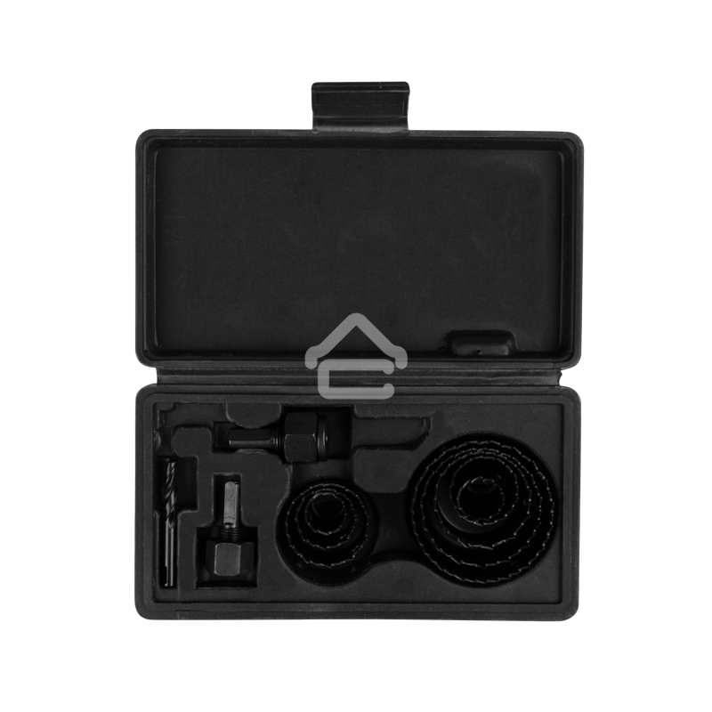 Набор коронок по дереву Kranz (19, 22, 28, 32, 38, 44, 54, 64 мм) 2 держателя с ключом