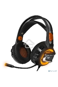 Гарнитура игровая Crown CMGH-3103 черный/оранжевый