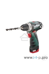 Дрель-шуруповерт Metabo PowerMaxx BS 600080500, Аккумуляторный, 12В, 2 АКБ