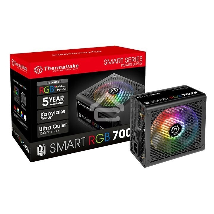 Блок питания Thermaltake Smart RGb (PS-SPR-0700NHSAWE-1), 700Вт, 80 PLUS, 120мм, черный