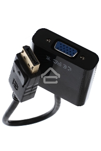 Кабель-переходник DP --> VGA-F 0,2m , Telecom (TA522)