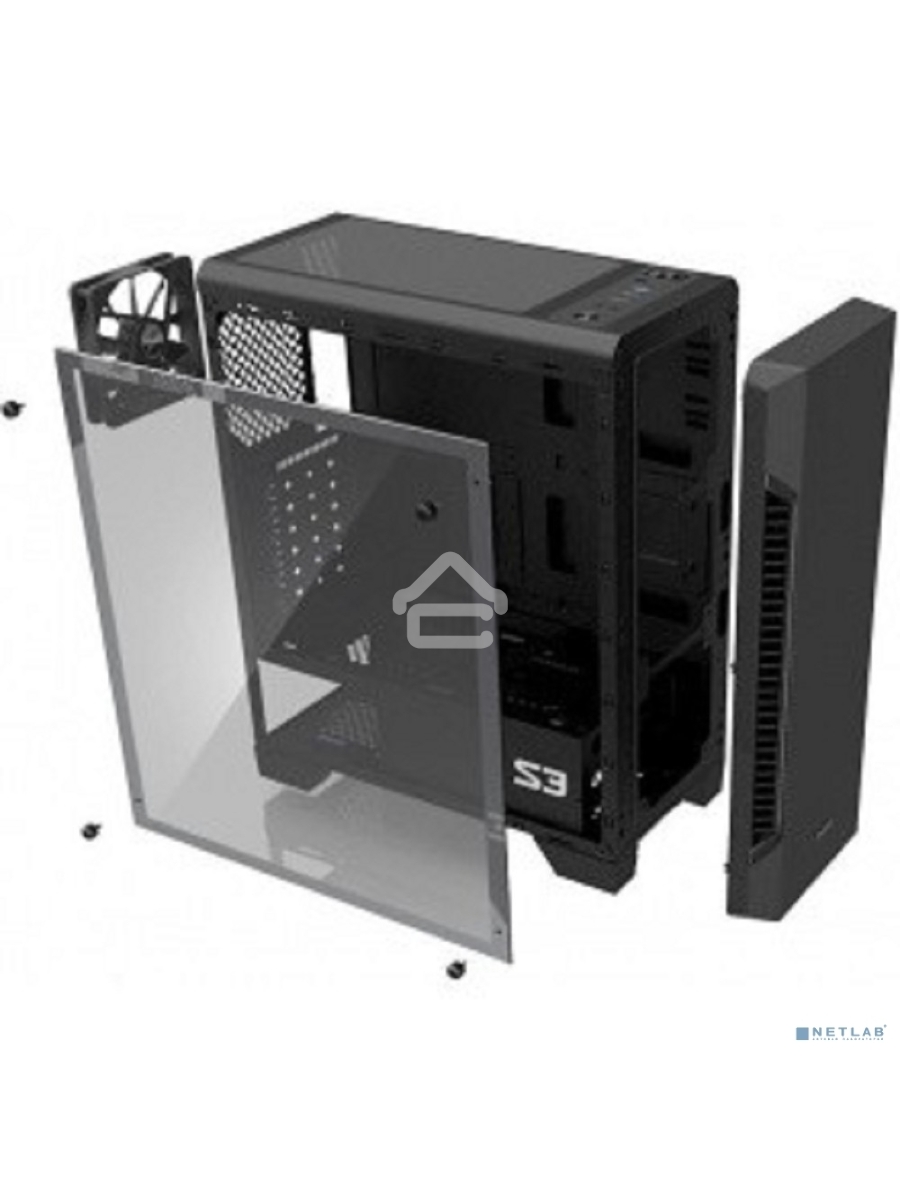 Компьютерный корпус Zalman S3 черный без БП ATX 2x120mm 2xUSB2.0 1xUSB3.0 audio bott PSU