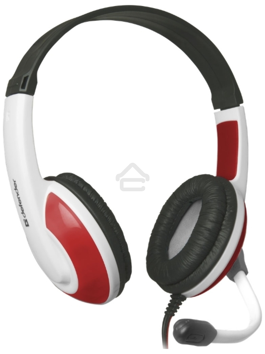 Наушники Defender Warhead G-120 красный/белый кабель 2 м