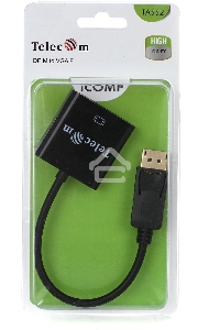 Кабель-переходник DP --> VGA-F 0,2m , Telecom (TA522)