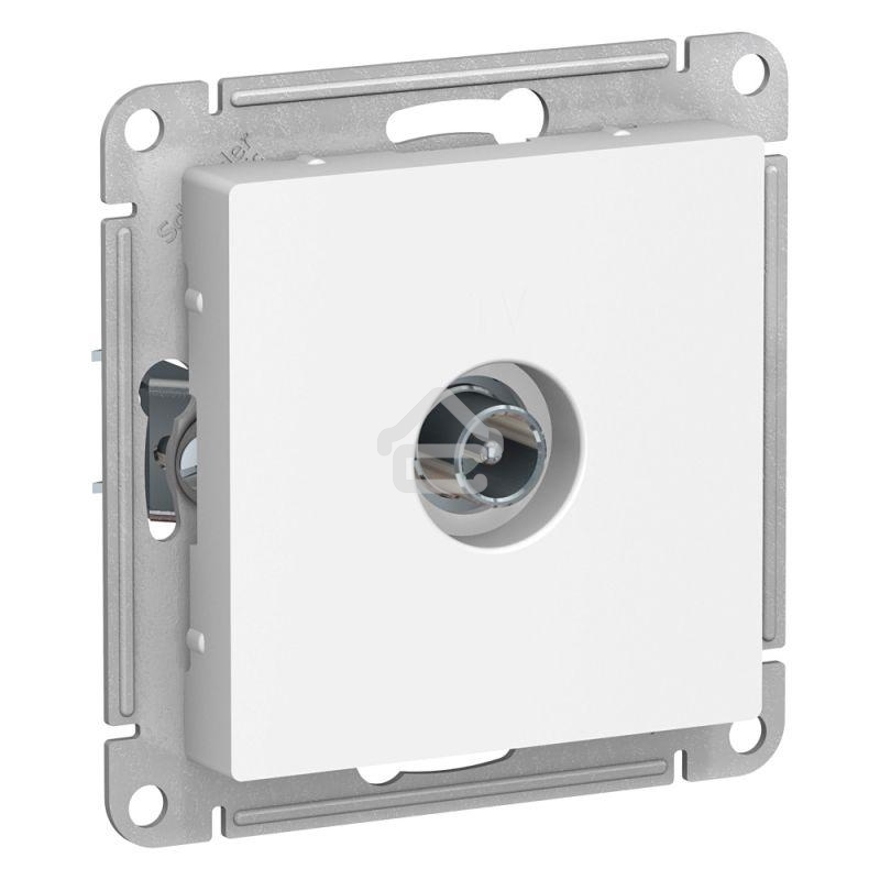Механизм розетки TV AtlasDesign проходной 4DB белый SchE ATN000192