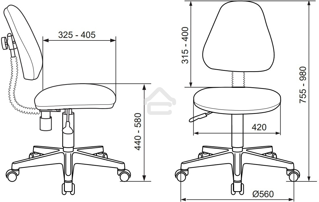 Кресло детское Бюрократ KD-4 оранжевый бэнг крестов. пластик